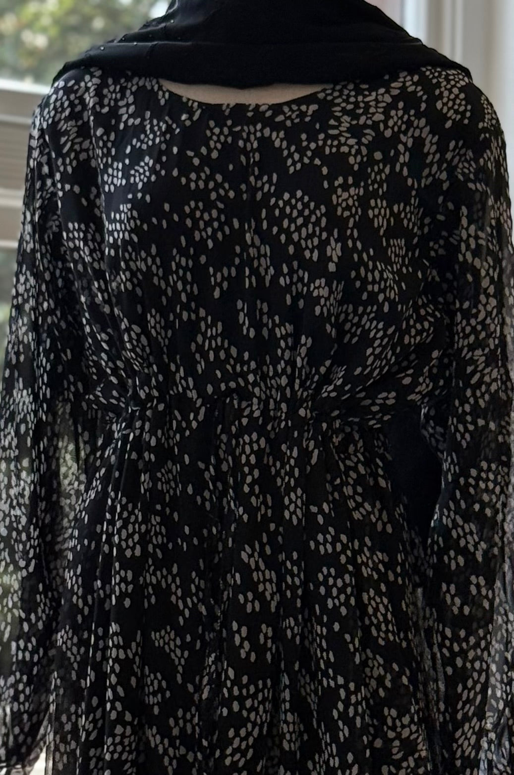 Eclipse Dress – Black with Painted Dot Detail