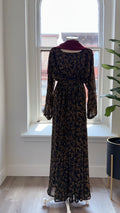 Dusk Dress – Black with Soft Sand Dot Detail