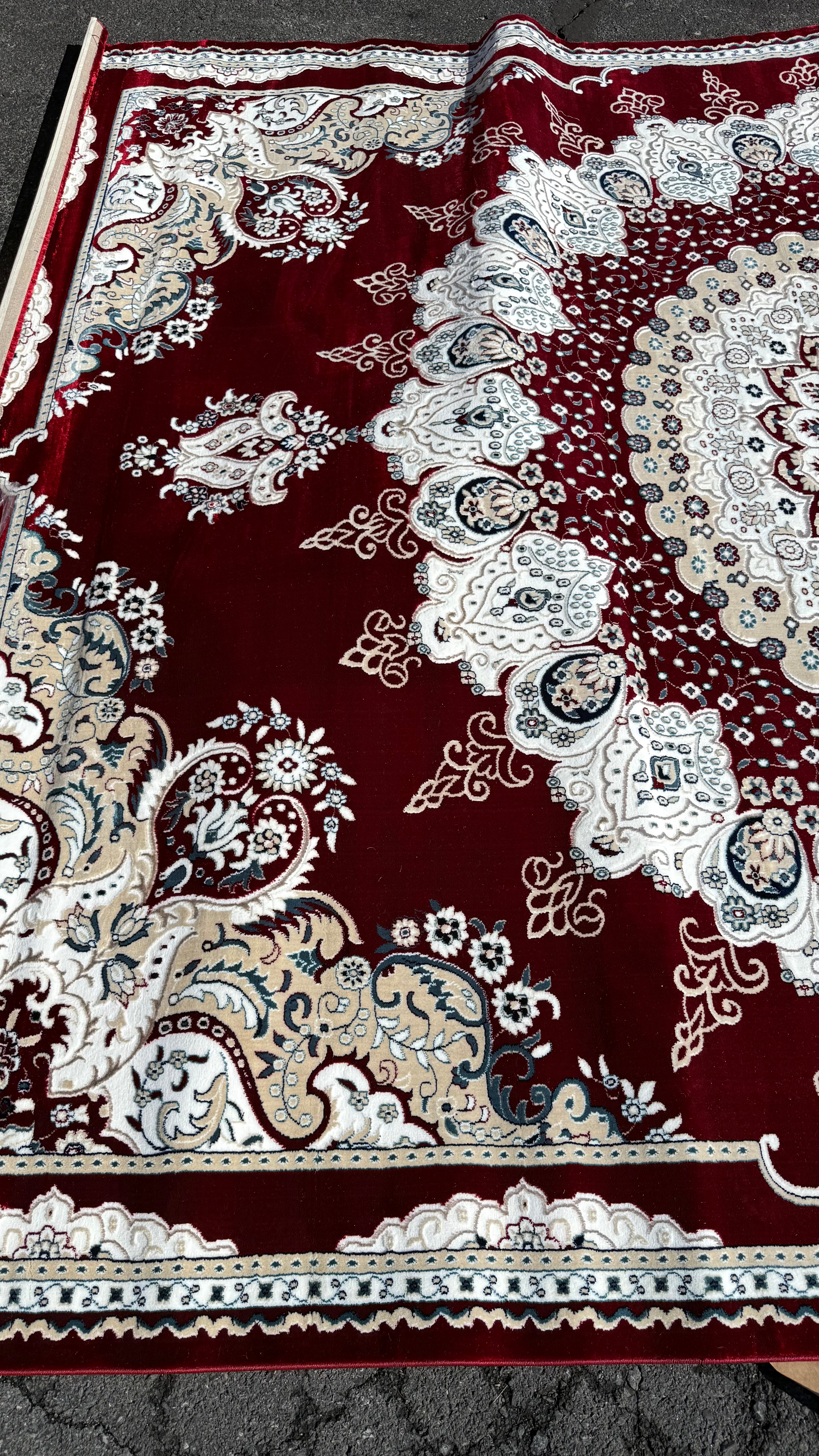 10x13ft Red/Beige Istanbul Wool Rug