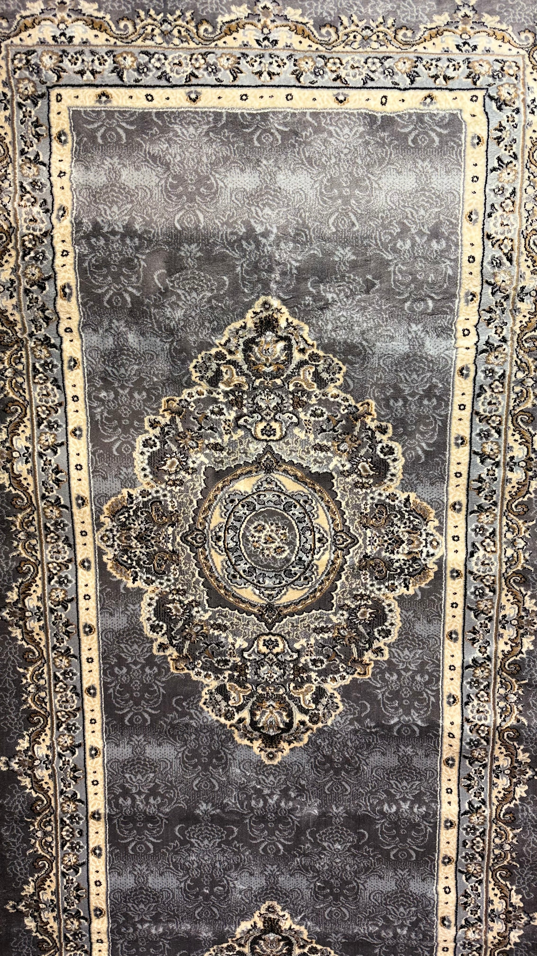 Grey/Beige Istanbul Turkish Wool Rug - Multiple Sizes
