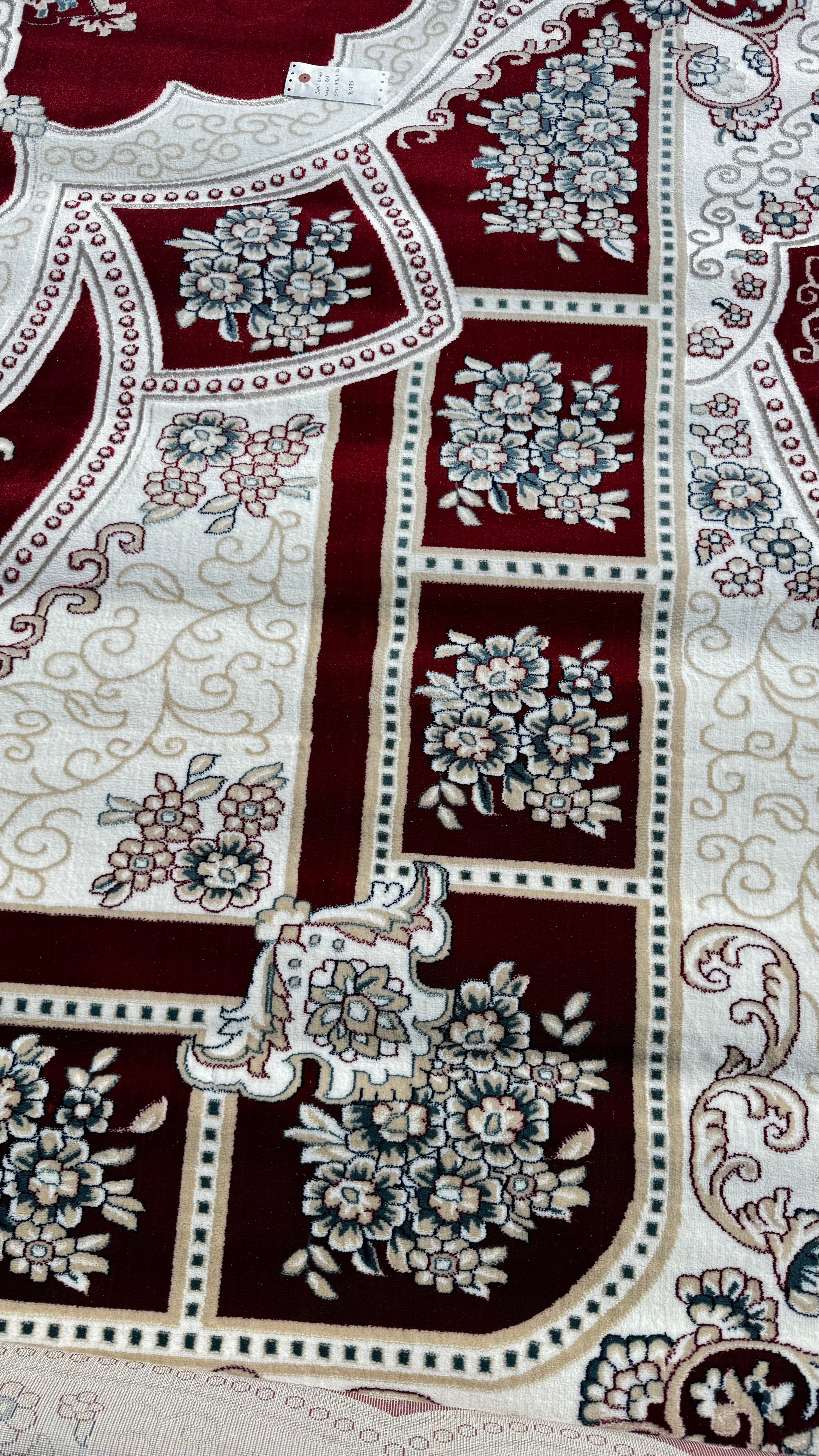 10x13ft Red/Cream Soft Wool Istanbul Rug