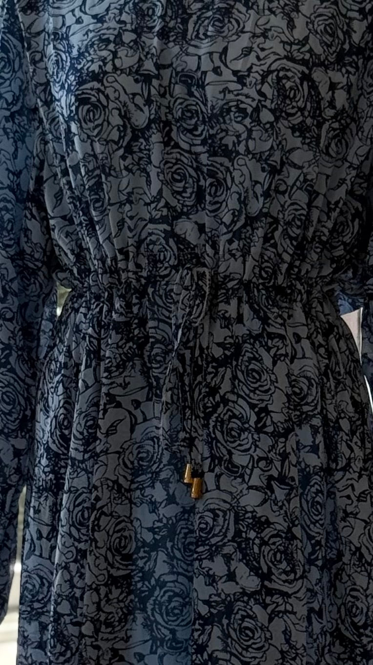 Azure Dress – Monotone Blue Bloom