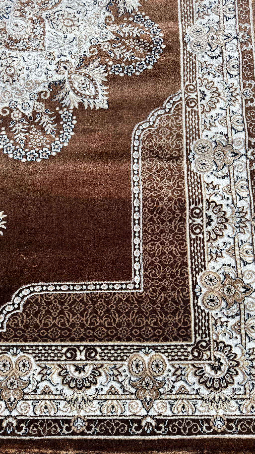 10x13ft Brown/Gold Soft Wool Istanbul Rug