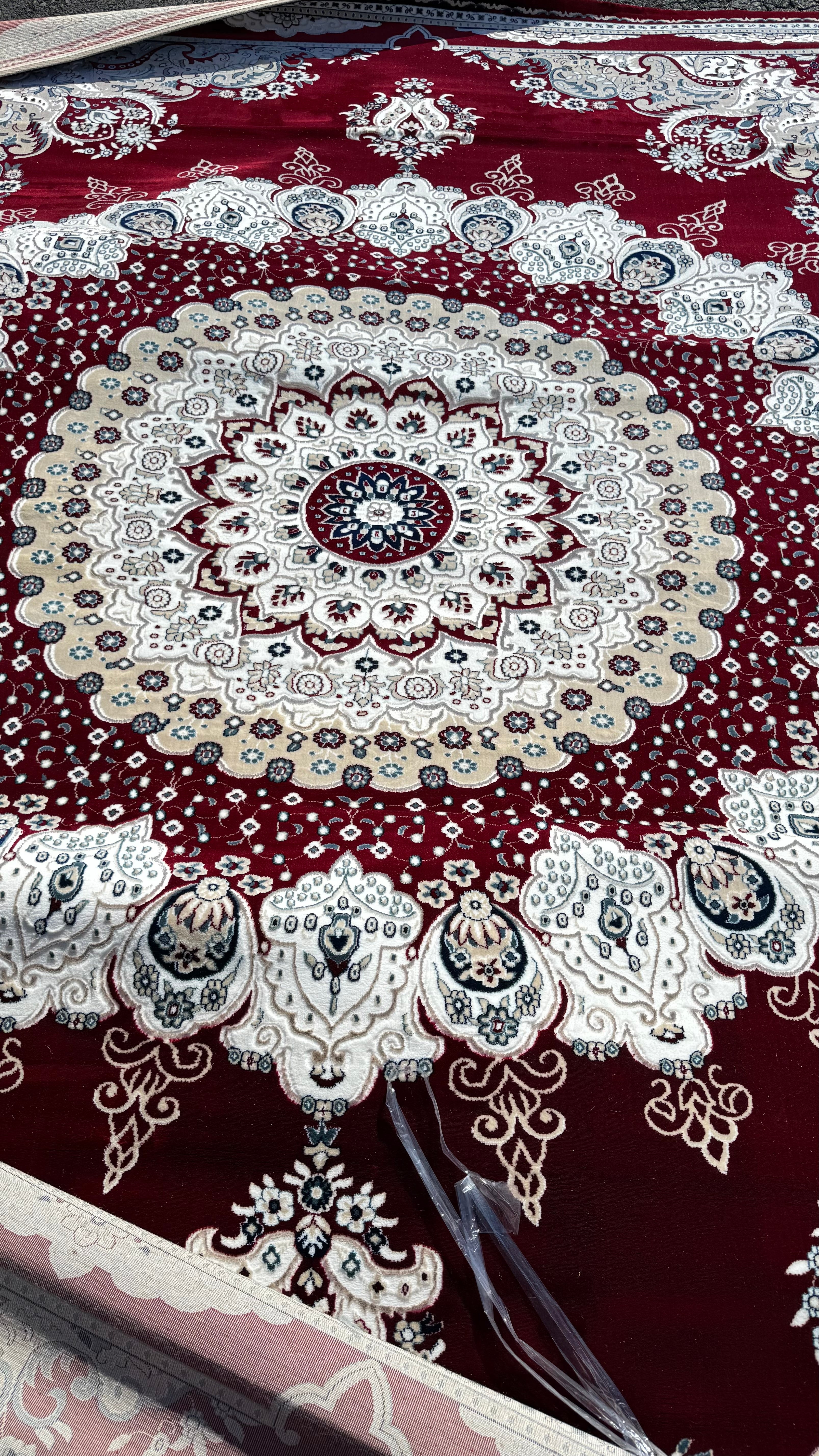10x13ft Red/Beige Istanbul Wool Rug