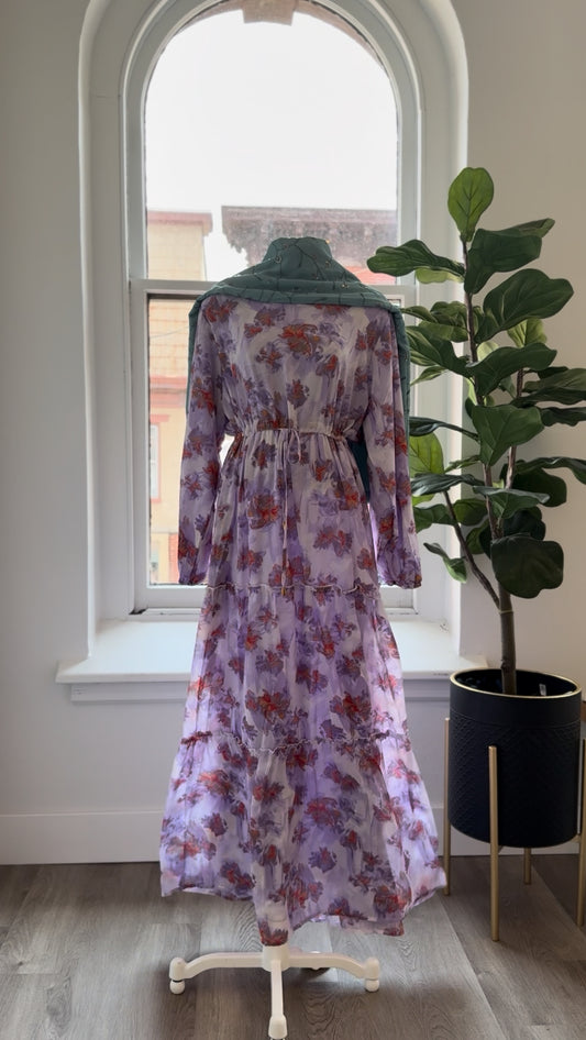 Lotus Dress – Ivory with Wild Bloom