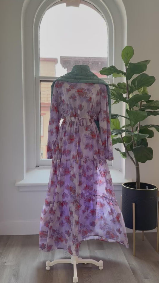 Lotus Dress – Ivory with Wild Bloom